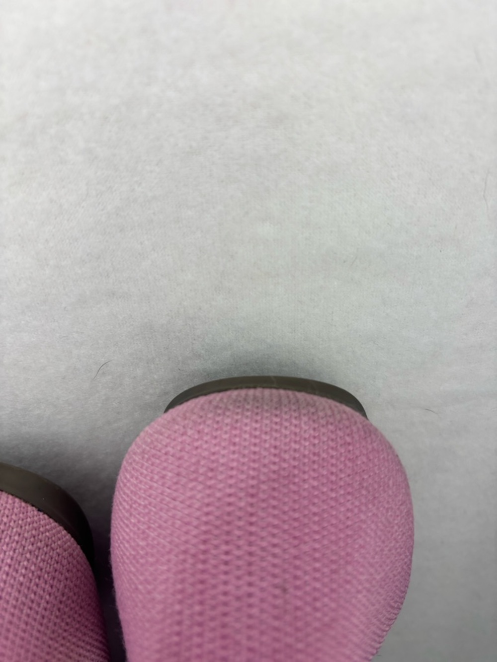 Rothy's Pink Knit Ballet Flats with Blue Trim - Picture 9 of 10